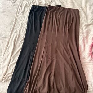 3 for 1 ⭐️H&M Beige, Blackand Brown Maxi Skirts - Flowing A-Line Styles